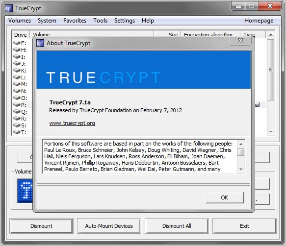 In attesa di sviluppi, l'ultima versione di TrueCrypt Ã¨ stata ri-pubblicata su https://truecrypt.ch.