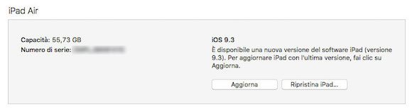iOS aggiornamento 9.3