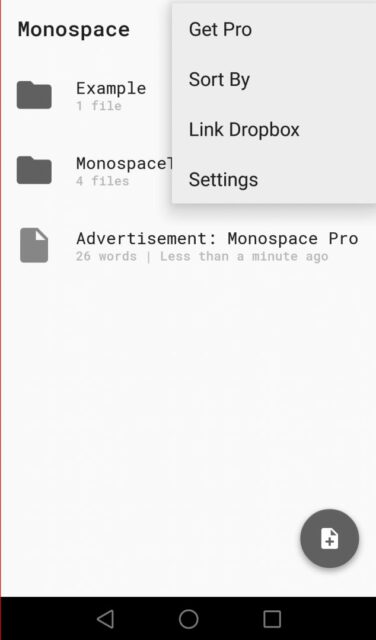 Monospace screenshot