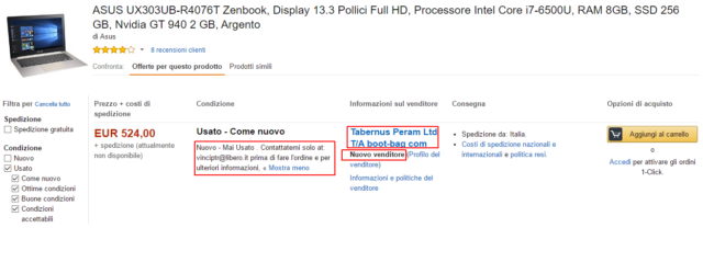 In poche ore il nostro "venditore" Ã¨ cambiato almeno tre volte, con tre "aziende" e altrettante mail diverse.