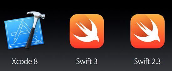 La nuova versione di Xcode 8 include Swift 3 e Swift 2.3, una versione di transizione del linguaggio per effettuare una migrazione graduale