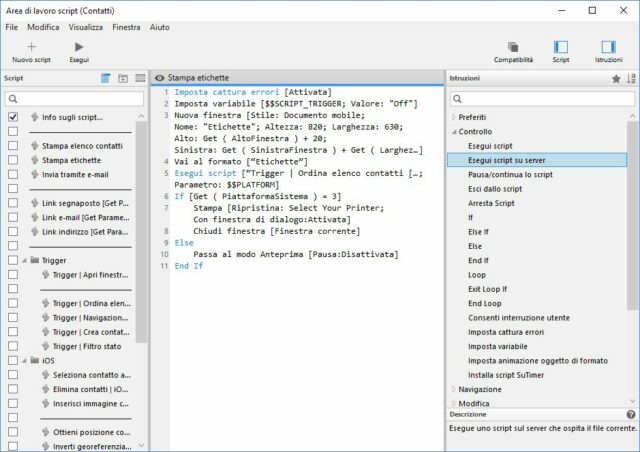 La nuova versione dell'ambiente di scripting supporta (finalmente) l'Undo illimitato e offre la funzione di evidenziazione della sintassi.