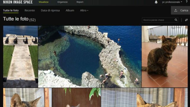 La sezione per il geotagging in Nikon Image Space permette di vedere tutti i luoghi visitati in un viaggio.