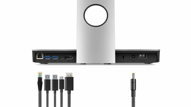 Una docking station completa di porte video, connessioni Usb 3.0 e interfaccia di rete 