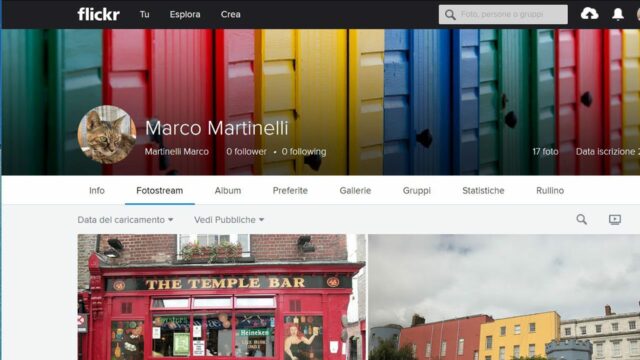 Flickr permette di ritagliare, raddrizzare e correggere il bilanciamento dei colori della foto.