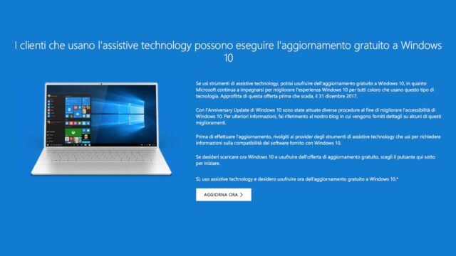 Windows 10 upgrade gratuito