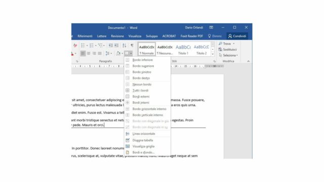 Come creare (e cancellare) le linee orizzontali in Word - 2