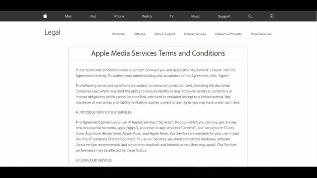 Termini e Condizioni Apple