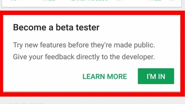 Beta tester Google Play