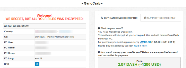 Ransomware GandCrab v4.1