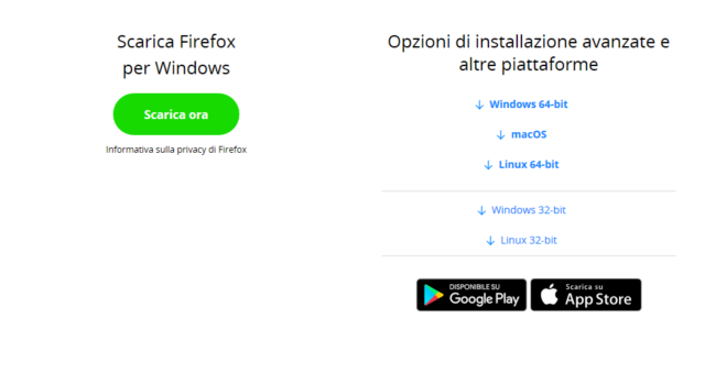 Installer di Firefox