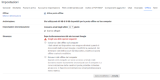 Gmail offline - Configurazione