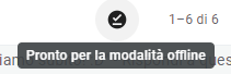 Gmail offline - Sincronizzazione effettuata
