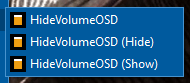 HideVolumeOSD - Controlli Menu Start