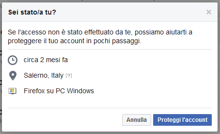 Facebook - Proteggi l'account