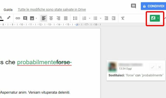 Le funzioni di Google Documenti: