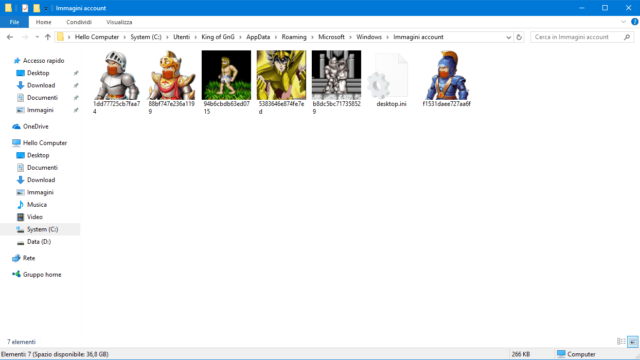 Immagini per gli Account di Windows 10 - schermata 4