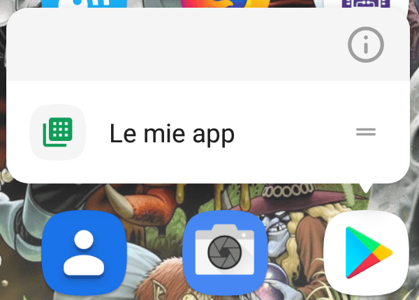 Scorciatoie app su Android - screenshot 1
