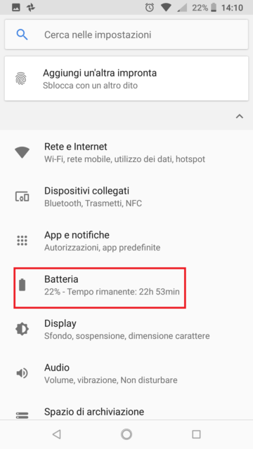 Android, indicatore di Ultima ricarica completa - 2