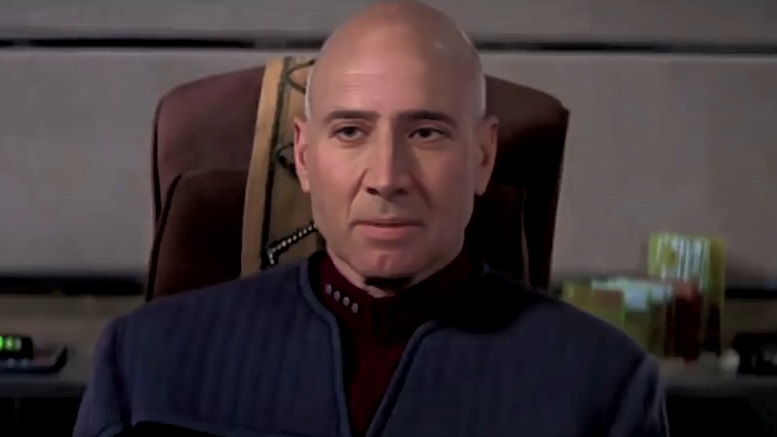 Deepfake, Nicolas Cage nel ruolo di Jean Luc Picard (Star Trek TNG)