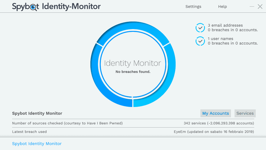 Spybot Identity Monitor - 1