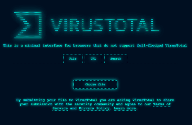 VirusTotal ASCII - 3