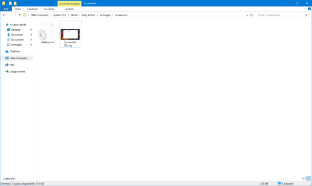 Contatore Screenshot su Windows 10 - 3