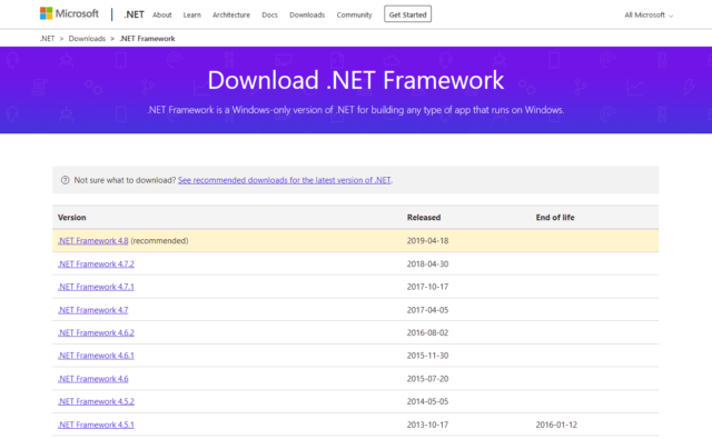 Download Framework .NET