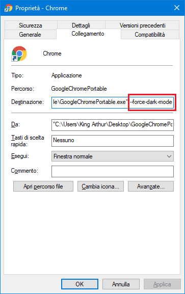 Google Chrome, modalitÃ  scura - 1