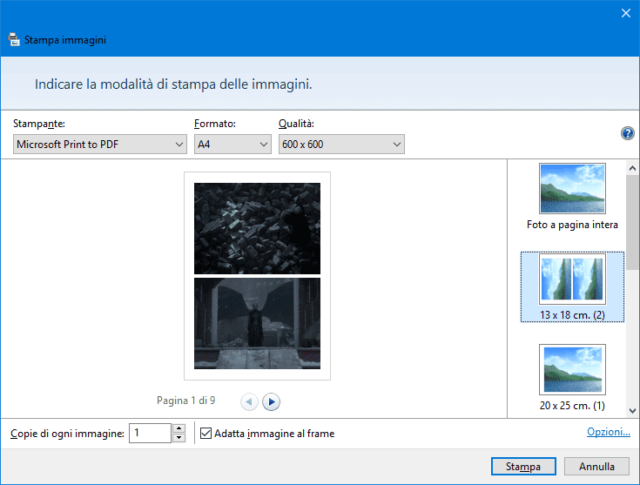 Stampa immagini in PDF - 1