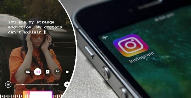 instagram adesivo musica testo karaoke