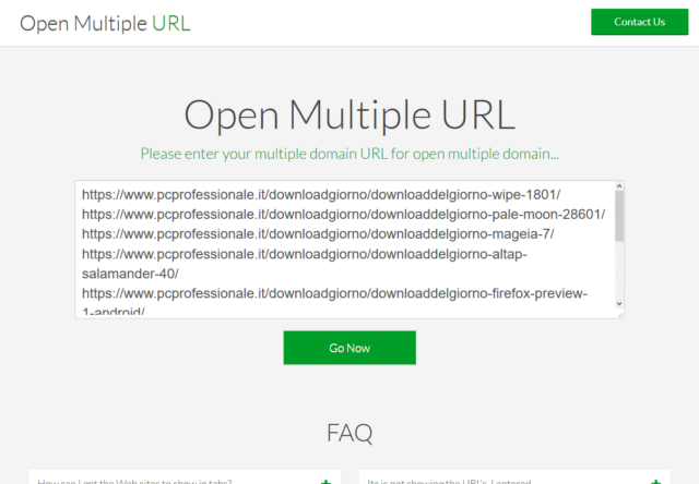 Open Multiple URL