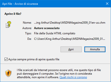 File .chm in Windows 10 - 1