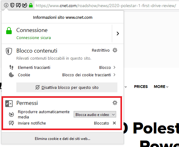 Mozilla Firefox, Riproduzione automatica di audio e video - 3