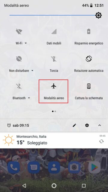 Android, ModalitÃ  aereo
