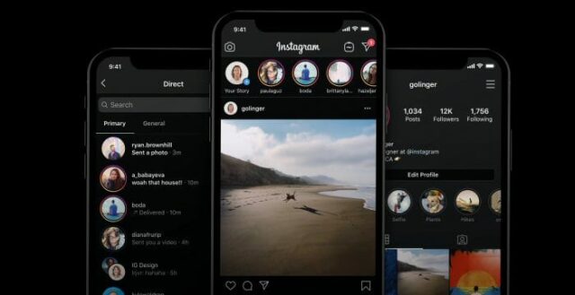 dark mode instagram