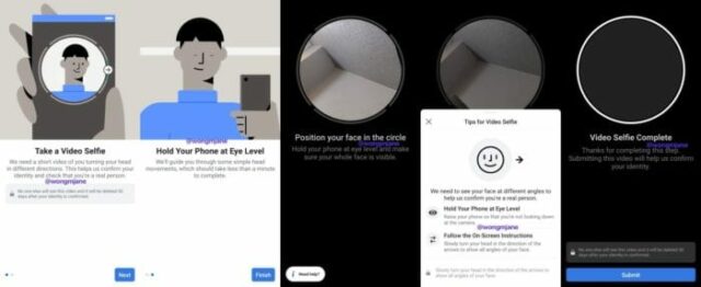 richiesta video selfie 