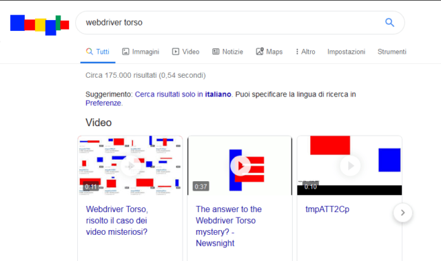 Google, query webdriver torso