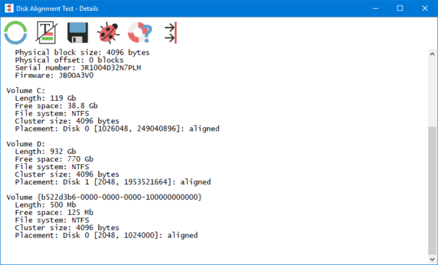 Disk Alignment Test - 4