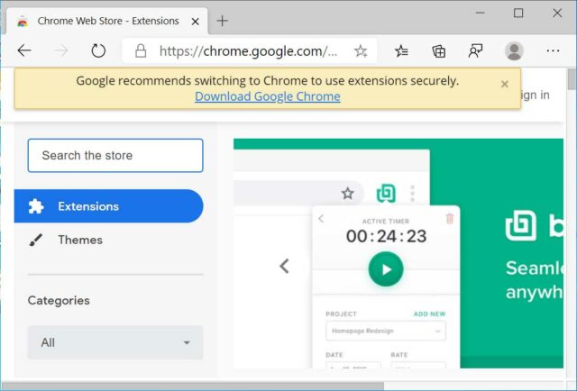 Chrome, Edge e ChrEdge