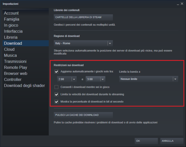 Steam, aggiornamenti limitati - 1