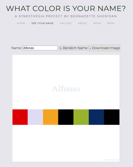 What color is your name?