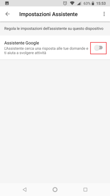 Disattivare Assistente Google - 4