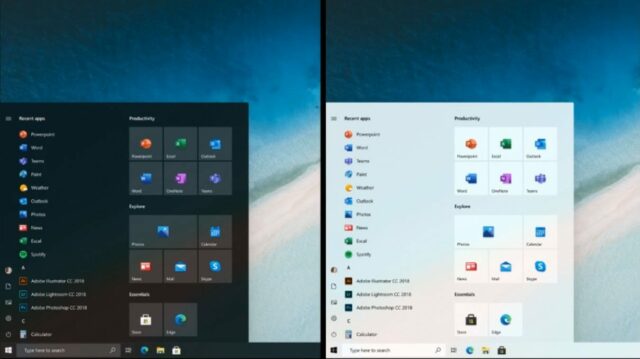 Windows 10, nuovo Menu Start
