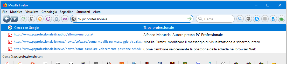 Ricerca nelle schede aperte, Mozilla Firefox - 2