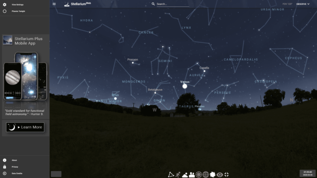 Stellarium Web - 1