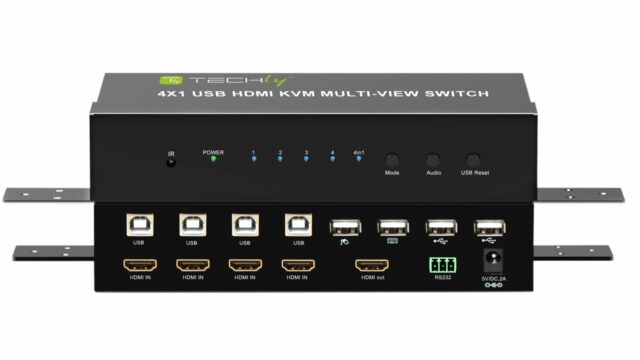 IDATA HDMI-401MV Ã¨ uno switch Hdmi dotato di funzione Kvm, che consente di comandare fino a quattro computer con unâunica tastiera e un solo mouse.