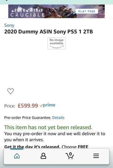 PS5 Amazon UK