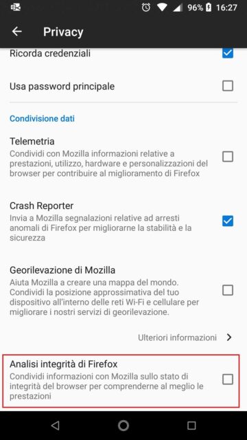 Firefox per Android - Notifiche - 2
