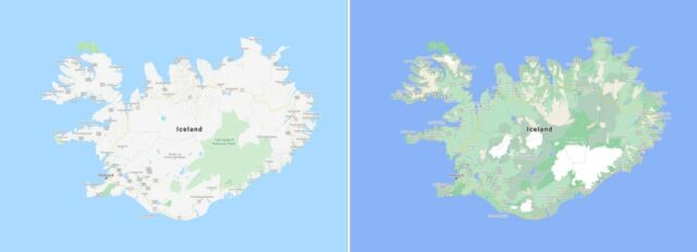 Google Maps Islanda